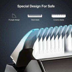 Tondeuse Rechargeable Cheveux Et Barbe - 2000mAh - Blanc