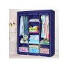 Placard Armoire Démontable 10 Compartiments Avec Housse 3 Battants