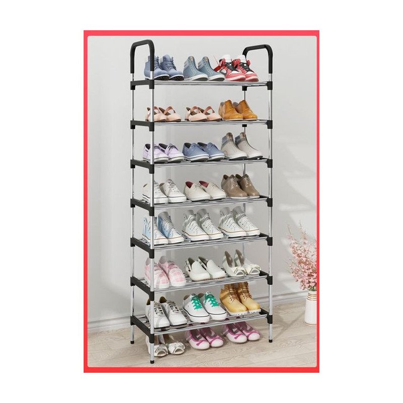 Etagère A Chaussures - 7 Compartiments -Noir