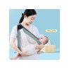 Porte-bébé respirant, porte écharpe en maille pour nouveau-né Blanc/Noir