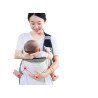 Porte-bébé respirant, porte écharpe en maille pour nouveau-né Blanc/Noir