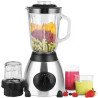 Mixeur Blender + Moulin - BOCAL INCASSABLE 2 IN 1 – Gris Noir