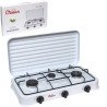 Ocean Réchaud a gaz - Réchaud gaz - Cuisinière A Gaz 3 Feux - Blanc