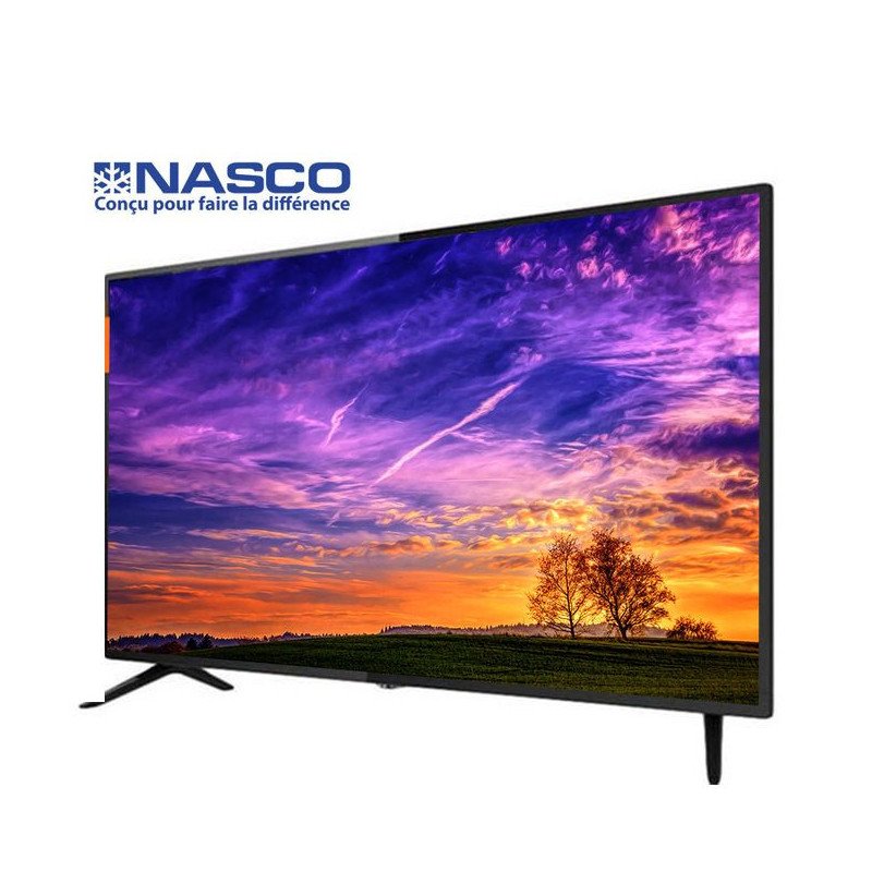 Nasco Slim TV LED 43"- analogique - HD - HDMI - USB - Noir - Garantie 12 Mois