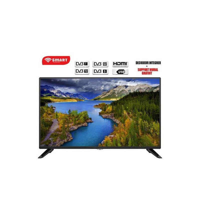 SMART TECHNOLOGY TV LED - 32 Pouces - Full HD - Décodeur Intégré - Noir - Garantie 12 Mois