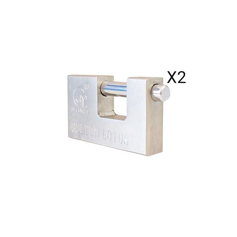 Lot De 2 Cadenas En Acier Inoxydable De Haute Sécurité - 100 Mm - Argent